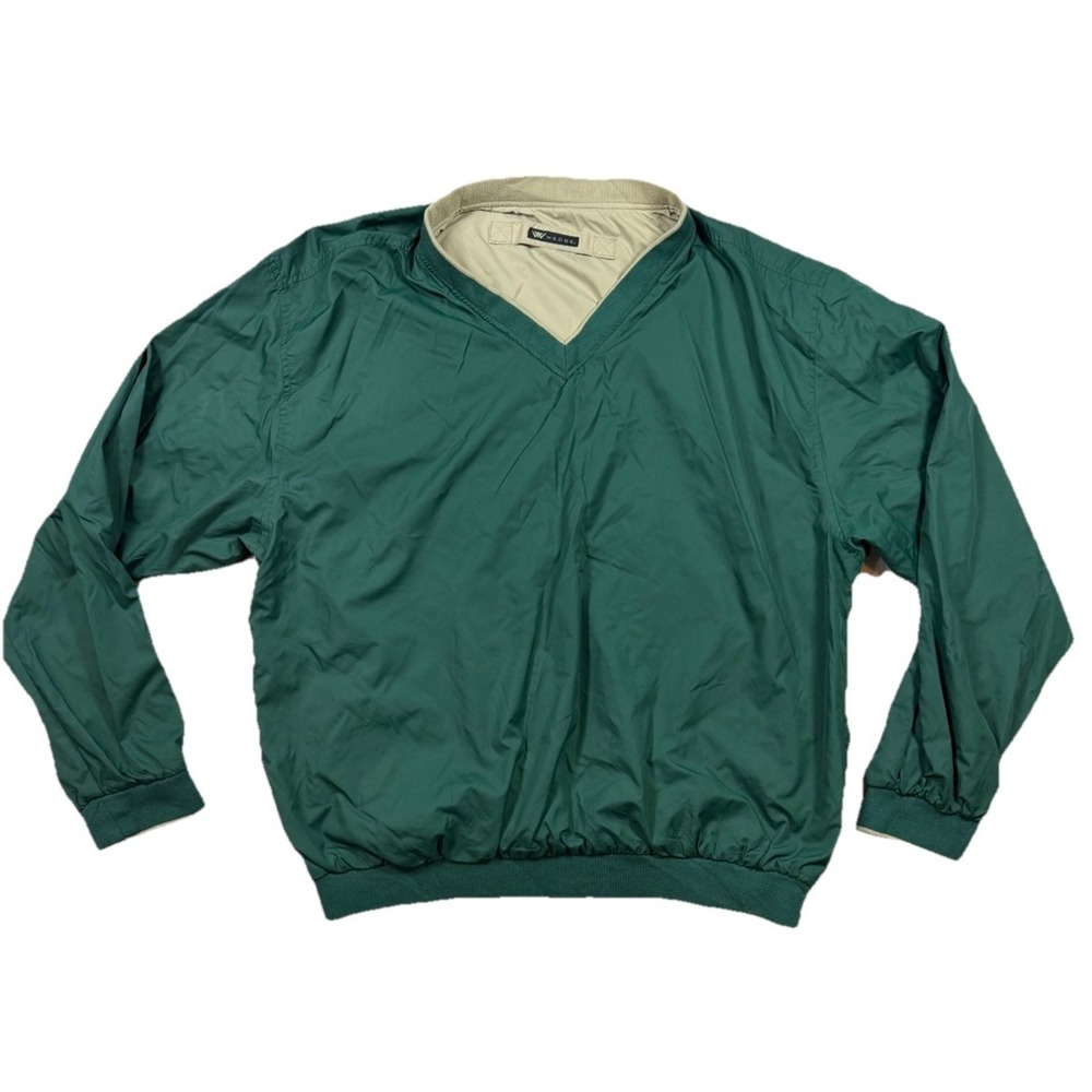 XL Wedge Golf Reversible V Neck Pull Over Long Sleeve Windbreak Sweater Jacket
